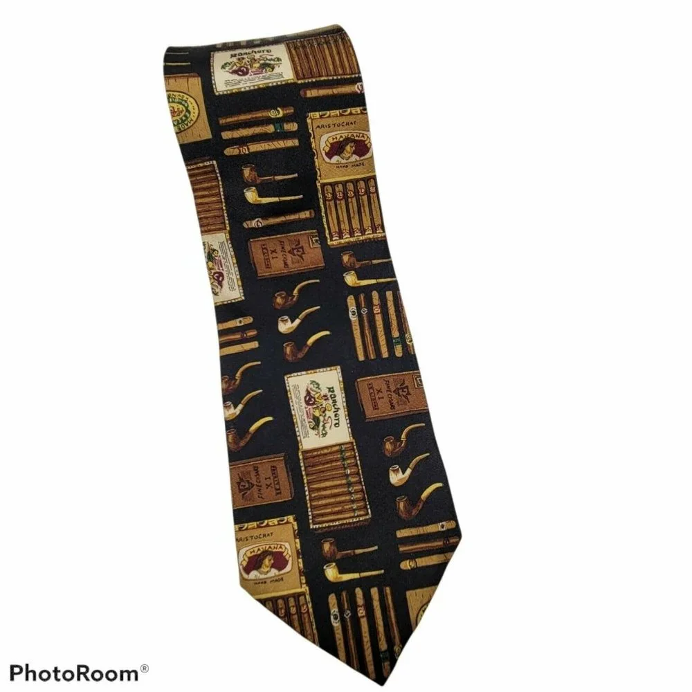 Jos A‎ Bank Corporate Men Silk Neck Tie Cigar Pipe